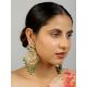 Heirloom Kundan Chandbali Earrings with Bead Drops